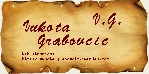 Vukota Grabovčić vizit kartica